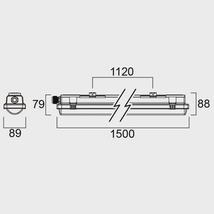 Sylvania Resisto 1500 vochtbestendige lamp, 30W, 840, HF-sensor