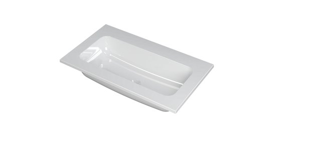 INK Wastafel Faktor polystone centraal zonder kraangat 80 cm x 45 cm x 1,5 cm Glans wit 3407000