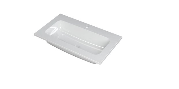INK Wastafel Faktor polystone centraal met 1 kraangat 80 cm x 45 cm x 1,5 cm Glans wit 3407001