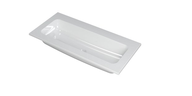 INK Wastafel Faktor polystone centraal zonder kraangat 100 cm x 45 cm x 1,5 cm Glans wit 3407010