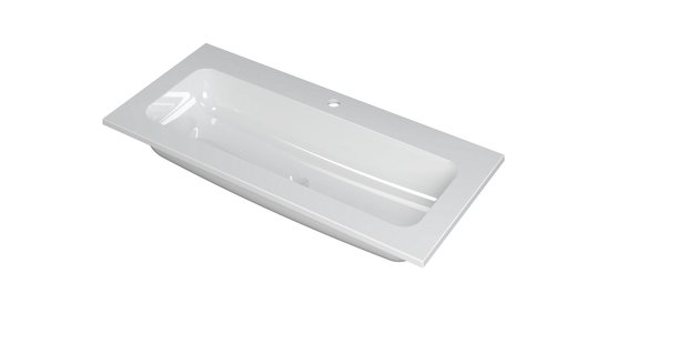 INK Wastafel Faktor polystone centraal met 1 kraangat 100 cm x 45 cm x 1,5 cm Glans wit 3407011