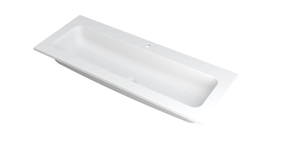 INK Wastafel Faktor polystone centraal met 1 kraangat 120 cm x 45 cm x 1,5 cm Mat wit 3407221
