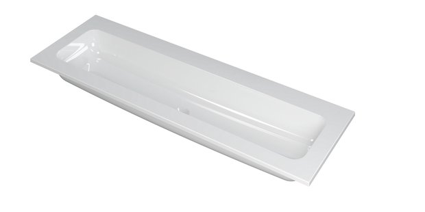 INK Wastafel Faktor polystone centraal zonder kraangat 140 cm x 45 cm x 1,5 cm Glans wit 3407030