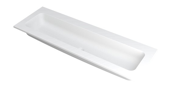 INK Wastafel Faktor polystone centraal zonder kraangat 140 cm x 45 cm x 1,5 cm Mat wit 3407230
