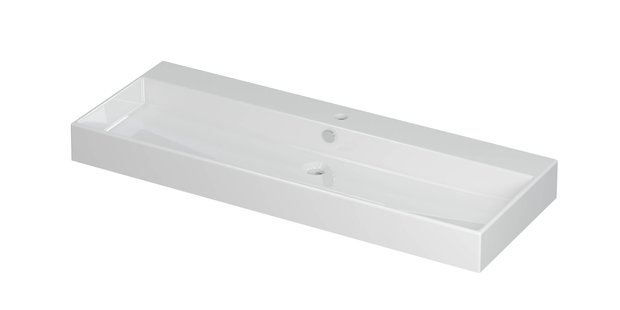 Wastafel Unlimited Porselein met 1 kraangat 120 cm x 45 cm x 11 cm Glans wit 0202135