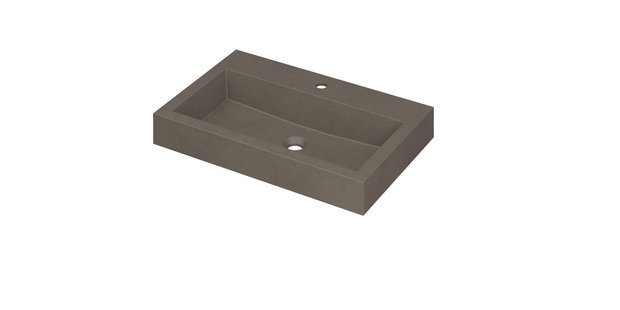 INK Wastafel Momento Quartz met 1 kraangat 70 cm x 45 cm x 9 cm Quartz beton 3421411