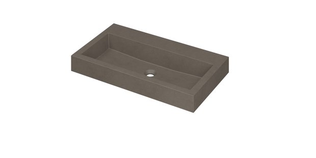 INK Wastafel Momento Quartz zonder kraangat 80 cm x 45 cm x 9 cm Quartz beton 3421415
