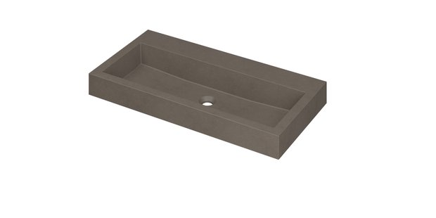 INK Wastafel Momento Quartz zonder kraangat 90 cm x 45 cm x 9 cm Quartz beton 3421420