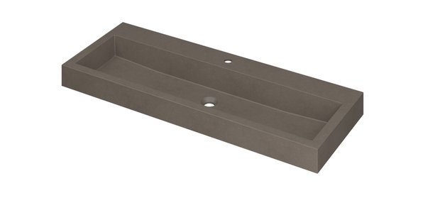 INK Wastafel Momento Quartz met 1 kraangat 120 cm x 45 cm x 9 cm Quartz beton 3421441