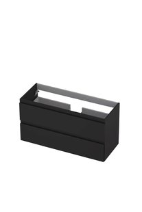 Onderkast INK 2 laden greeploos gelakt 100 cm x 40 cm x 52 cm Mat zwart 1241026