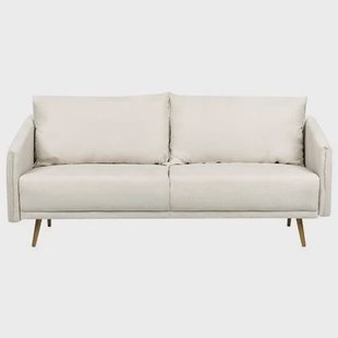 Beliani - MAURA - Driezitsbank - Beige - Polyester Beliani - MAURA - Driezitsbank - Beige - Polyester