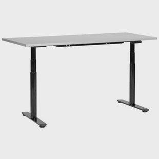 Beliani-DESTINAS-Elektrisch bureau-Grijs|Zwart-160 x 72 cm-MDF Beliani-DESTINAS-Elektrisch bureau-Grijs|Zwart-160 x 72 cm-MDF