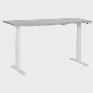 Beliani-DESTINES-Elektrisch Verstelbaar bureau-Lichtgrijs-160 cm-MDF Beliani-DESTINES-Elektrisch Verstelbaar bureau-Lichtgrijs-160 cm-MDF