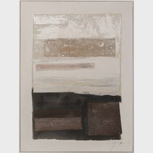 Schilderij Lontano 90x120cm beige Kare Design