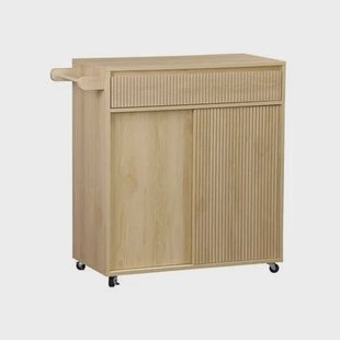 sweeek - Keukentrolley met houtdecor 1 handgreep 1 lade 2 deuren sweeek - Keukentrolley met houtdecor 1 handgreep 1 lade 2 deuren
