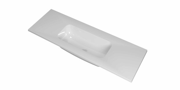 Wastafel INK Reflekt 1200x400x15 mm Glans wit 3407650