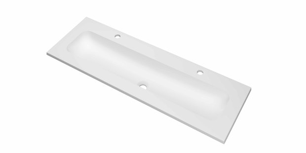 Wastafel INK Reflekt 1200x400x15 mm Mat wit 3407742