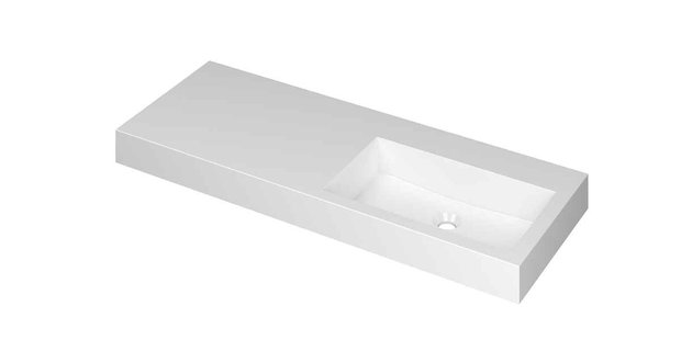Wastafel INK Momento 1200x450x90 mm Glans wit 3421048