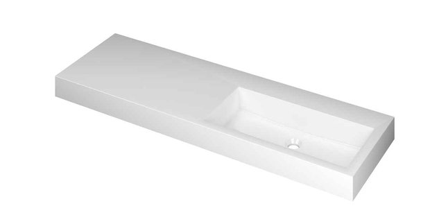 Wastafel INK Momento 1400x450x90 mm Glans wit 3421058