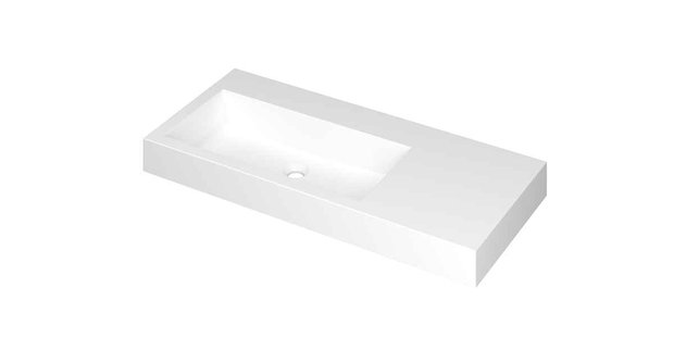 Wastafel INK Momento 1000x450x90 mm Mat wit 3421335