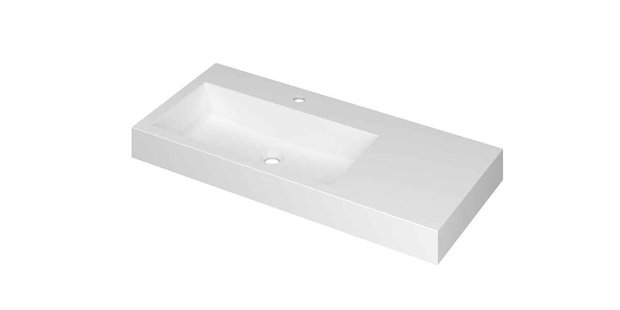 Wastafel INK Momento 1000x450x90 mm Mat wit 3421336