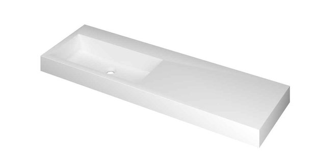 Wastafel INK Momento 1400x450x90 mm Mat wit 3421355