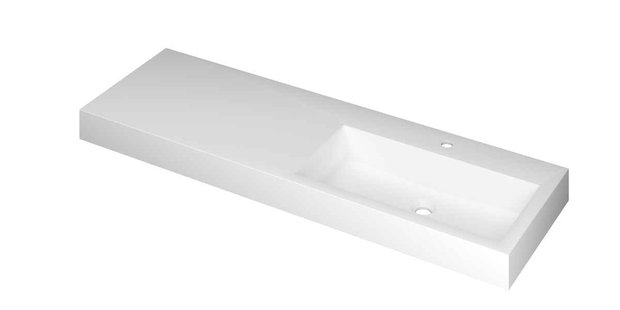 Wastafel INK Momento 1400x450x90 mm Mat wit 3421359