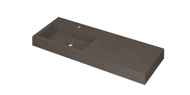 Wastafel INK Momento 1200x450x90 mm Quartz beton 3421446