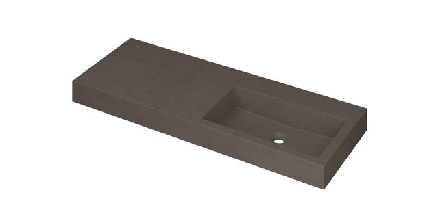 Wastafel INK Momento 1200x450x90 mm Quartz beton 3421448