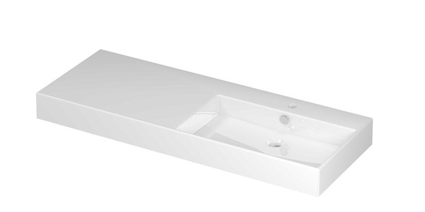 Wastafel INK Unlimited 1200x450x110 mm Glans wit 0202205