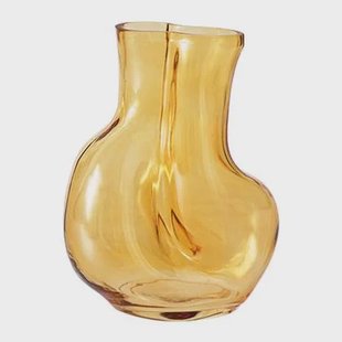HKliving Gleam Glass Vaas Medium - Amber