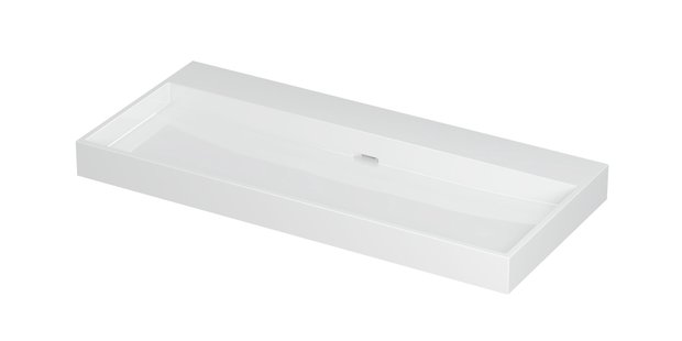 Wastafel Urban Porselein zonder kraangat 100 cm x 45 cm x 8 cm Glans wit 0201041