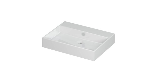 Wastafel Unlimited Porselein zonder kraangat 60 cm x 45 cm x 11 cm Glans wit 0202001