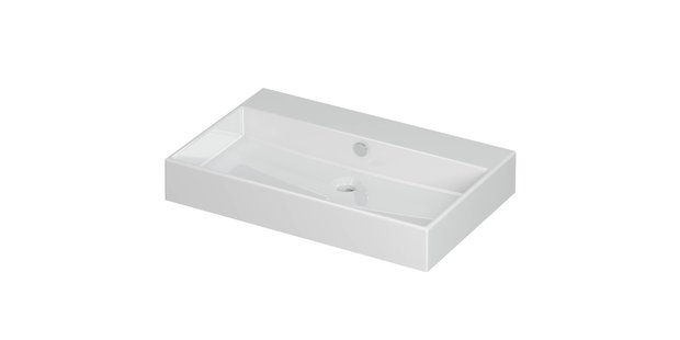 Wastafel Unlimited Porselein zonder kraangat 70 cm x 45 cm x 11 cm Glans wit 0202021