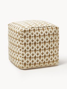 Outdoor poef Yamir met ingeweven patroon