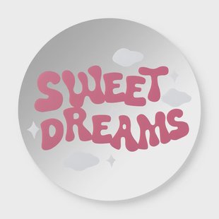Spiegel sweet dreams - roze - ø30 cm