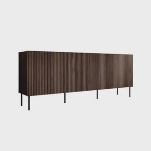 Meubella - Dressoir Tartagal - Donkerbruin eiken - 200 cm