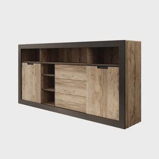 Meubella - Dressoir Trinidad 2 - Eiken - 220 cm