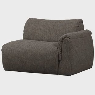 WOOOD Baggy 1-Zits Met Arm Rechts - Geweven Stof - Warmgrijs Melange -