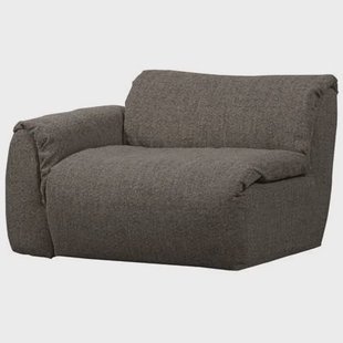 WOOOD Baggy 1-Zits Met Arm Links - Geweven Stof - Warmgrijs Melange -