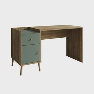 Meubella - Bureau Wally - Groen - 140 cm