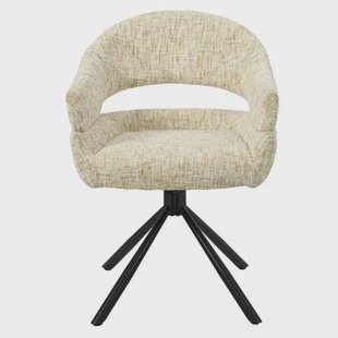 DÉJA Living - Eetkamerstoel Taupe Draaibaar - Zoë - Set van 2