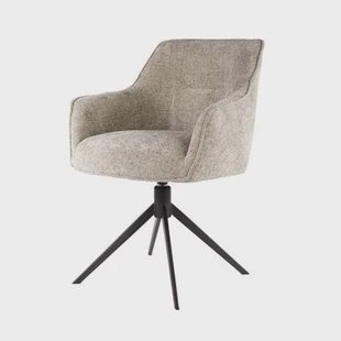 Giga Meubel - Eetkamerstoel Draaibaar Beige - Pull - Set van 2