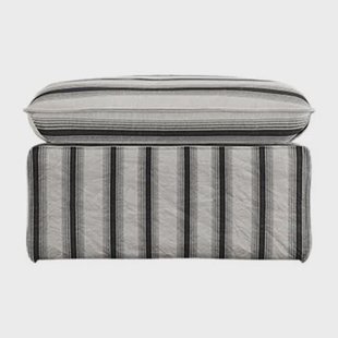 HKliving Nomad Hocker - Rocco - Chalkstripe