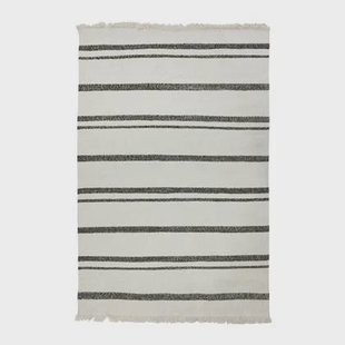 HKliving Striped Woolen Kelim Vloerkleed 200 x 300 cm - Crème