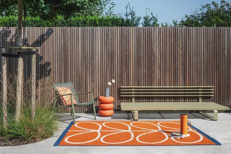 Orla Kiely - Buitenkleed Linear Stem Orange 464403 - Vloerkleed