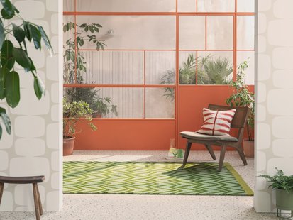 Scion - Buitenkleed Dhurrie Green 426307 - Vloerkleed