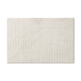 Vloerkleed wave - wit - 60x90 cm