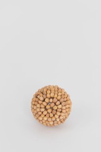 Deurknop met houten kraaltjes