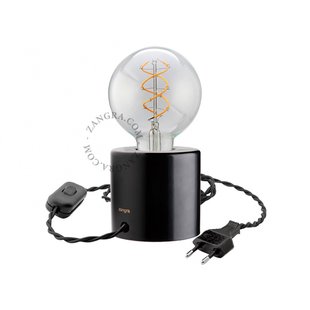 Zangra - tafellamp - ⌀ 8 x 7,5 cm - zwart